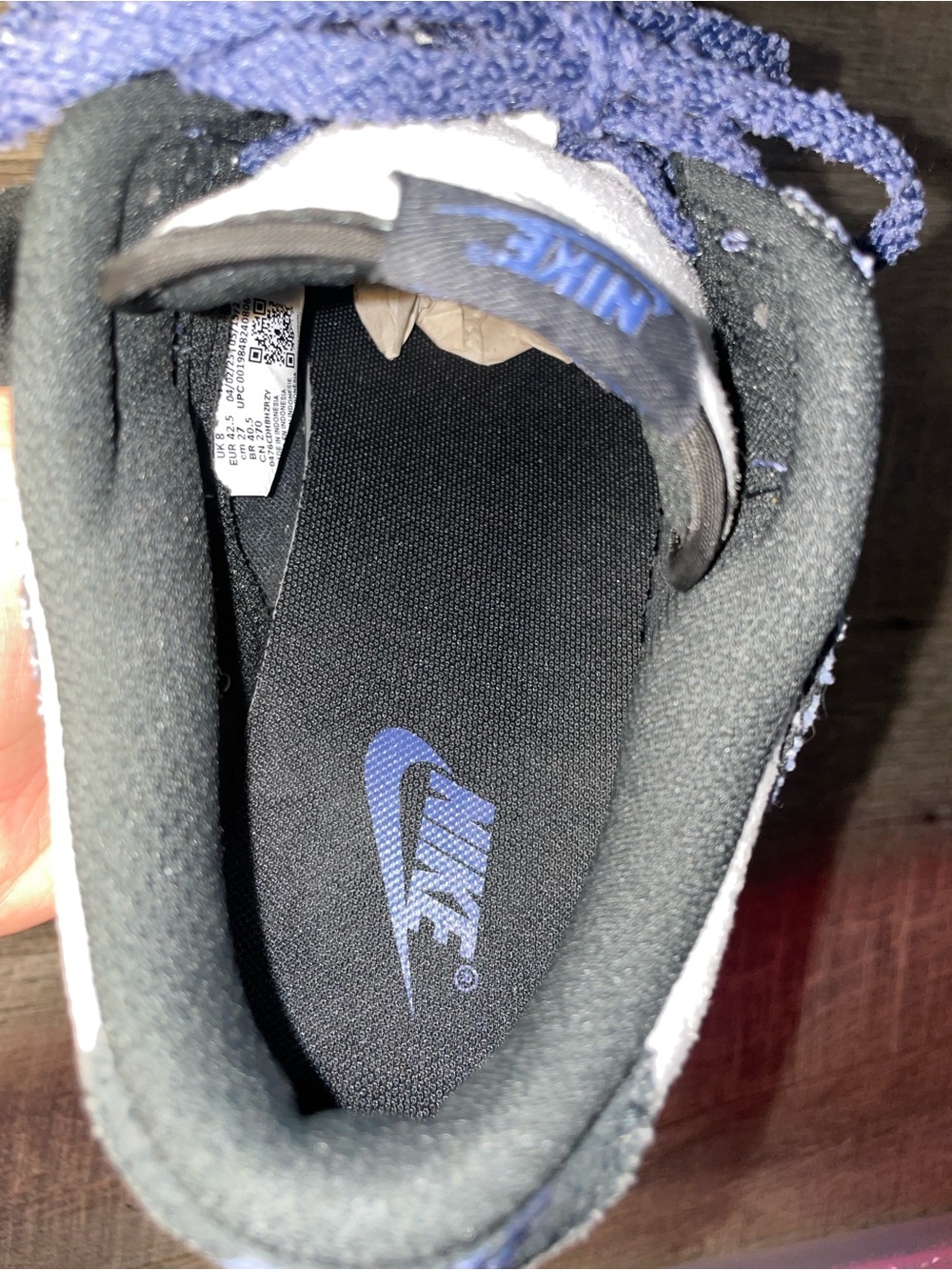 Nike Dunk Low Retro SE Black & Navy Denim BRAND NEW NEVER WORN - Picture 3 of 7